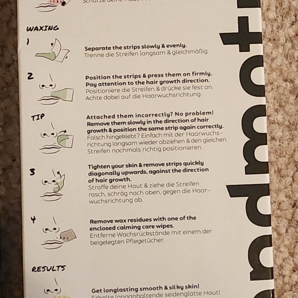 Face and Lip Wax Strips Andmetics - Picture 3 of 3